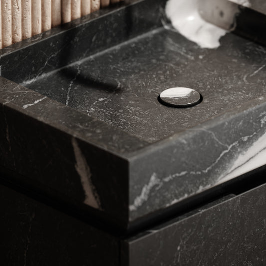 Artista Panda Marble Bathroom Vanity Unit 600mm