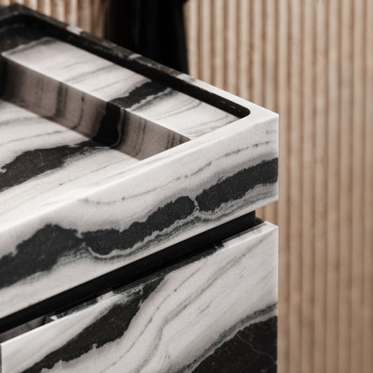 Artista Panda Marble Bathroom Vanity Unit 800mm