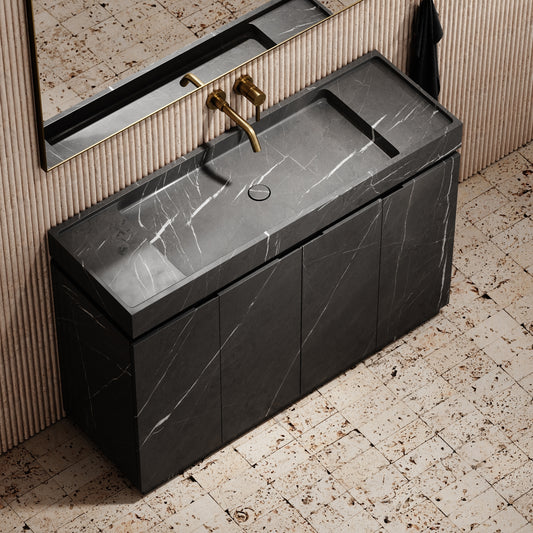 Artista Pietra Grey Marble Bathroom Vanity Unit 1200mm