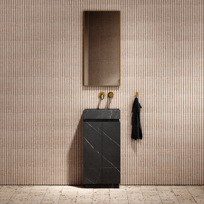 Artista Pietra Grey Marble Bathroom Vanity Unit 400mm