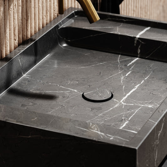 Artista Pietra Grey Marble Bathroom Vanity Unit 600mm