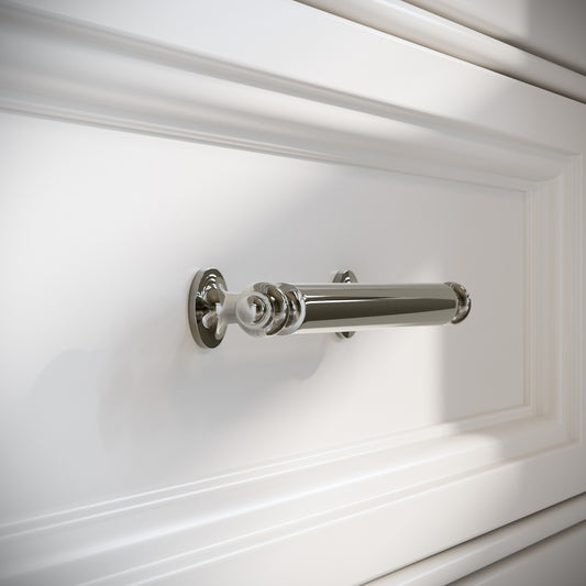 Aston Polished Nickel Cabinet Pull Handle 150mm