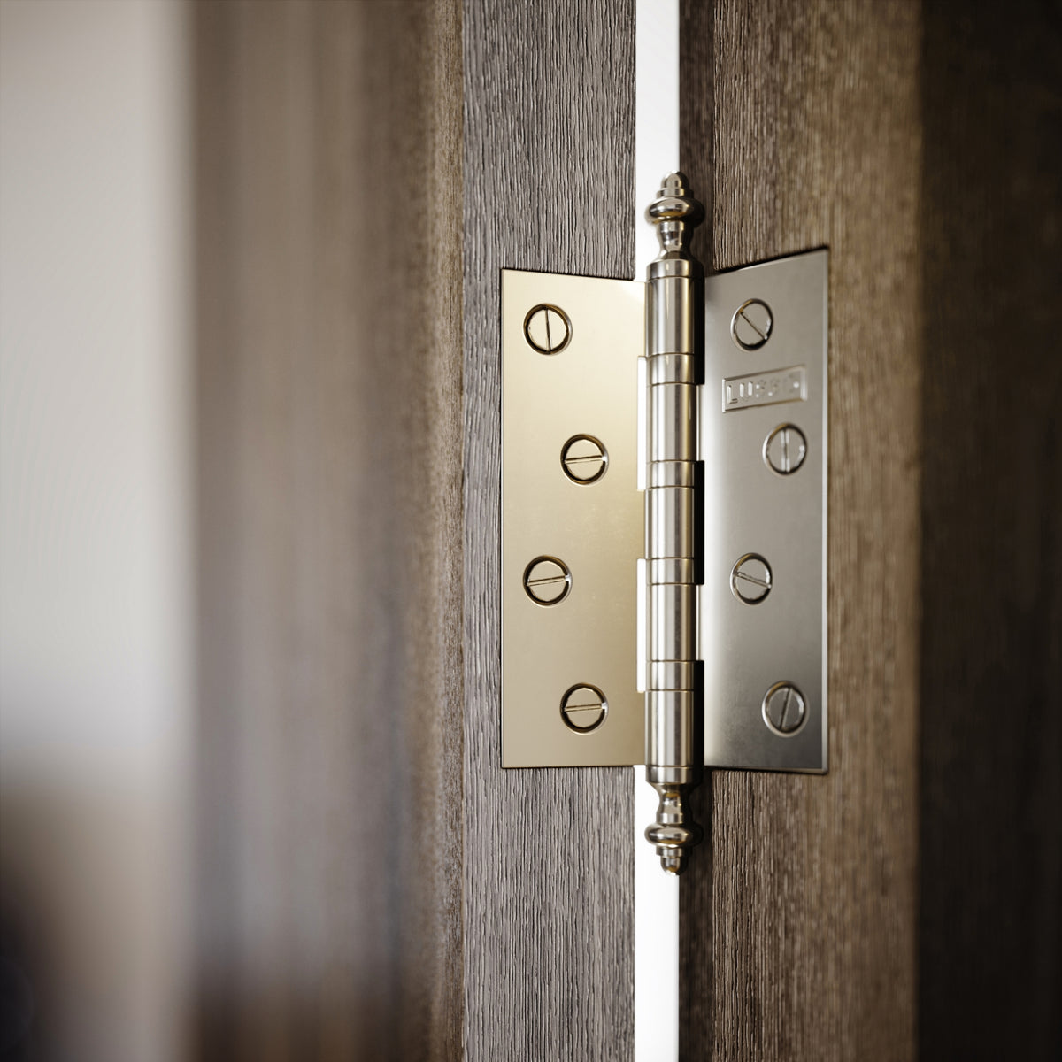 Hinge Texture The Aston Luxury Polished Nickel Door Hinges - LUSSO