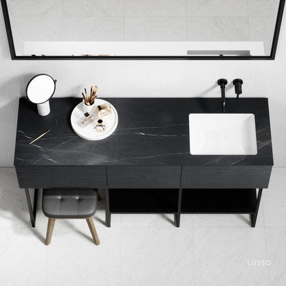 Audemar Black & Porcelain Vanity Unit 1600mm
