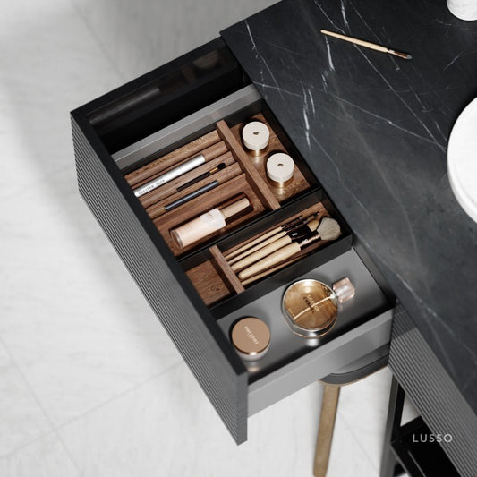 Audemar Black & Porcelain Vanity Unit 1600mm