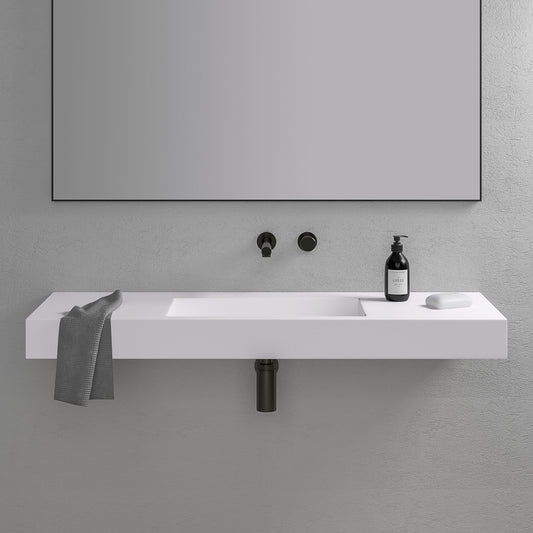 Aura Wall Hung Stone Basin 1200mm