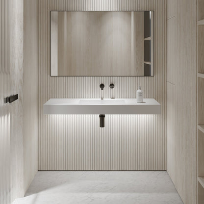 Aura Wall Hung Stone Basin 1200mm
