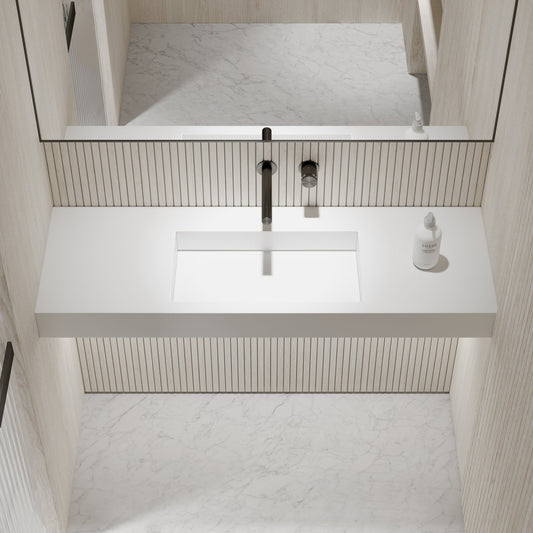 Aura Wall Hung Stone Basin 1200mm