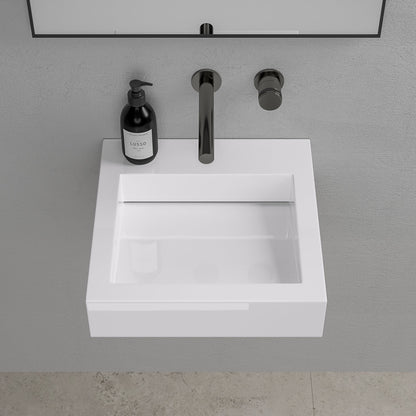 Aura Wall Hung White Stone Bathroom Basin 400mm LUSSO aura-wall-hung-white-stone-bathroom-basin-400mm-lusso