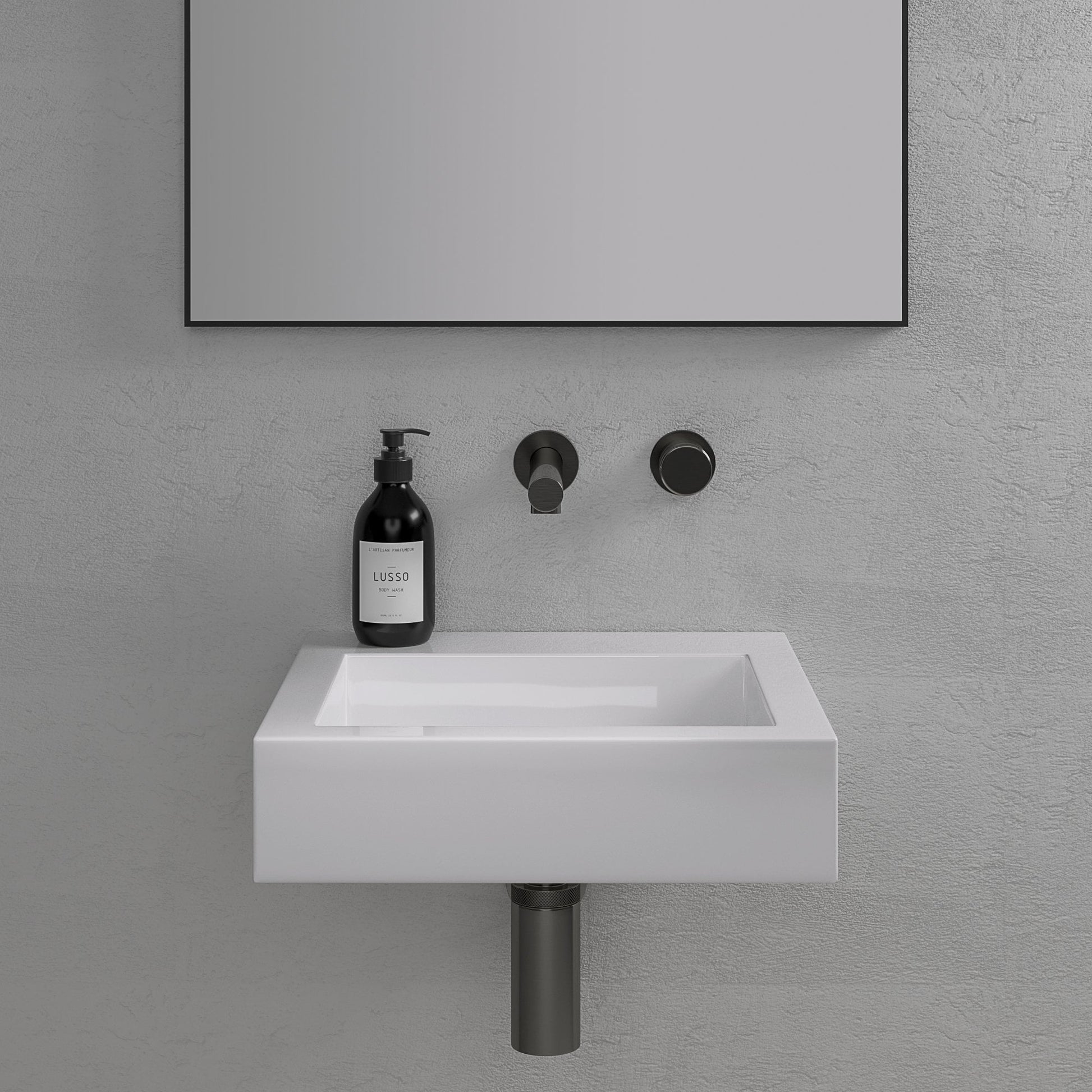 Aura Wall Hung Stone Basin 400mm