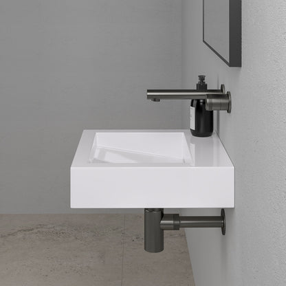 Aura Wall Hung Stone Basin 400mm