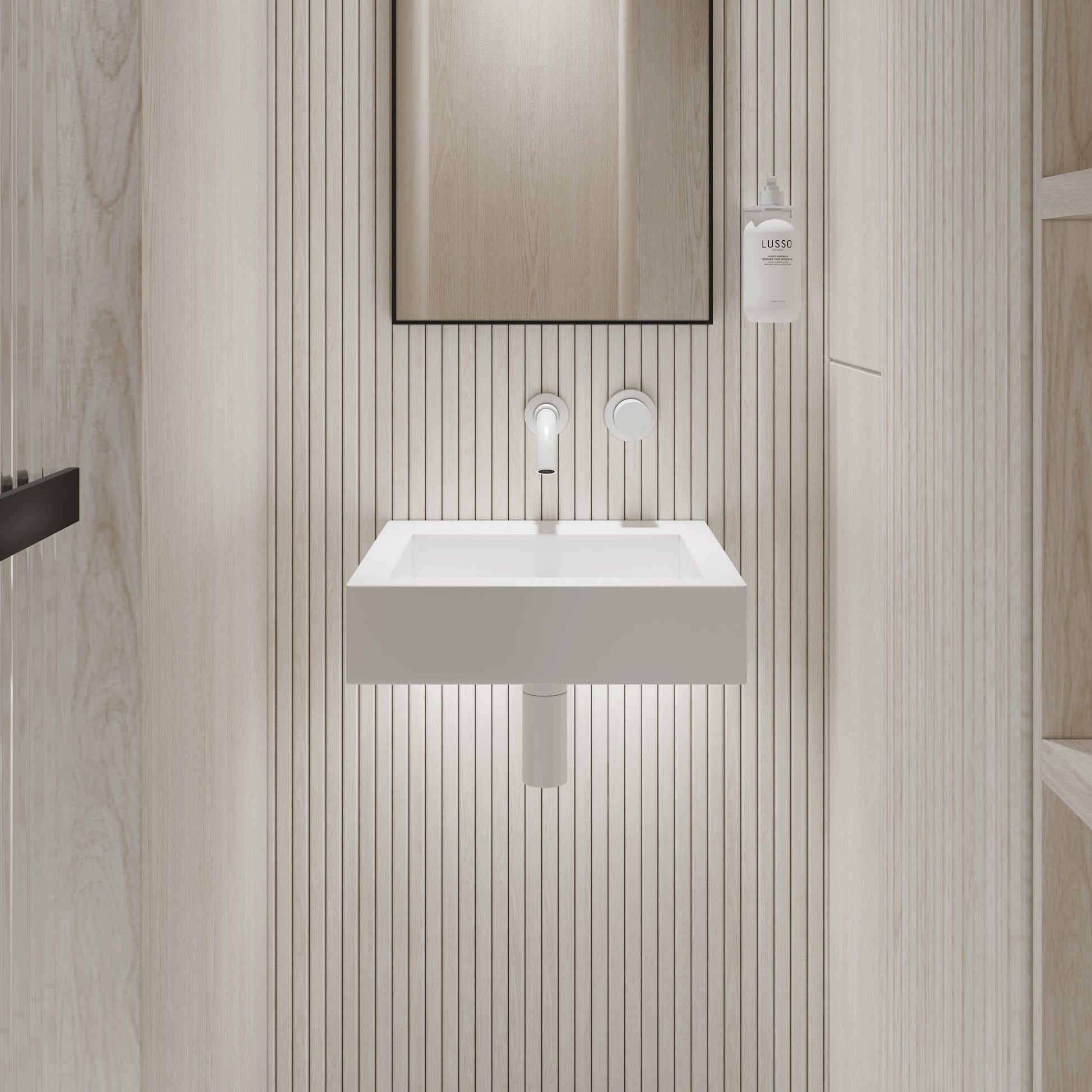 Aura Wall Hung Stone Basin 400mm