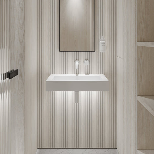 Aura Wall Hung Stone Basin 600mm