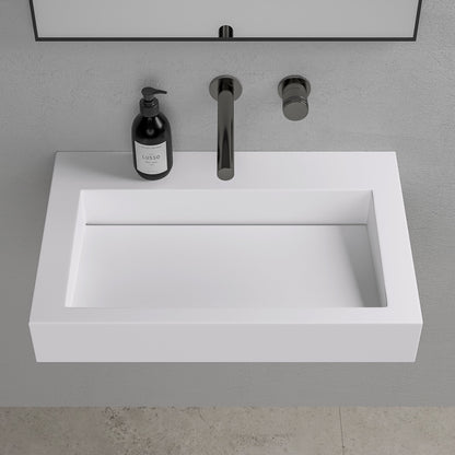 Aura Wall Hung Stone Basin 600mm
