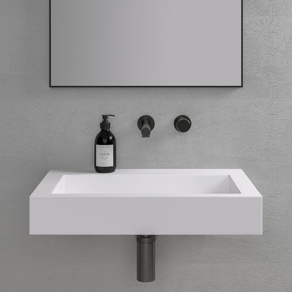 Aura Wall Hung Stone Basin 600mm