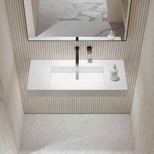 Aura Wall Hung Stone Basin 900mm