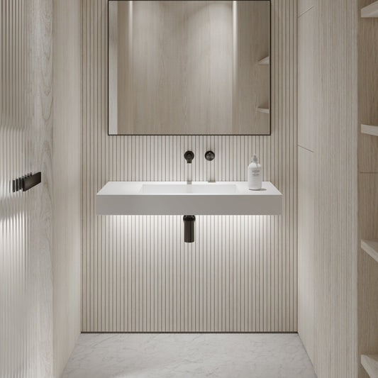 Aura Wall Hung Stone Basin 900mm