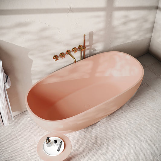 Avolto Blush Concrete Freestanding Bath 1650mm