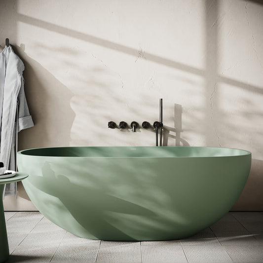 Avolto Seafoam Concrete Freestanding Bath 1650mm