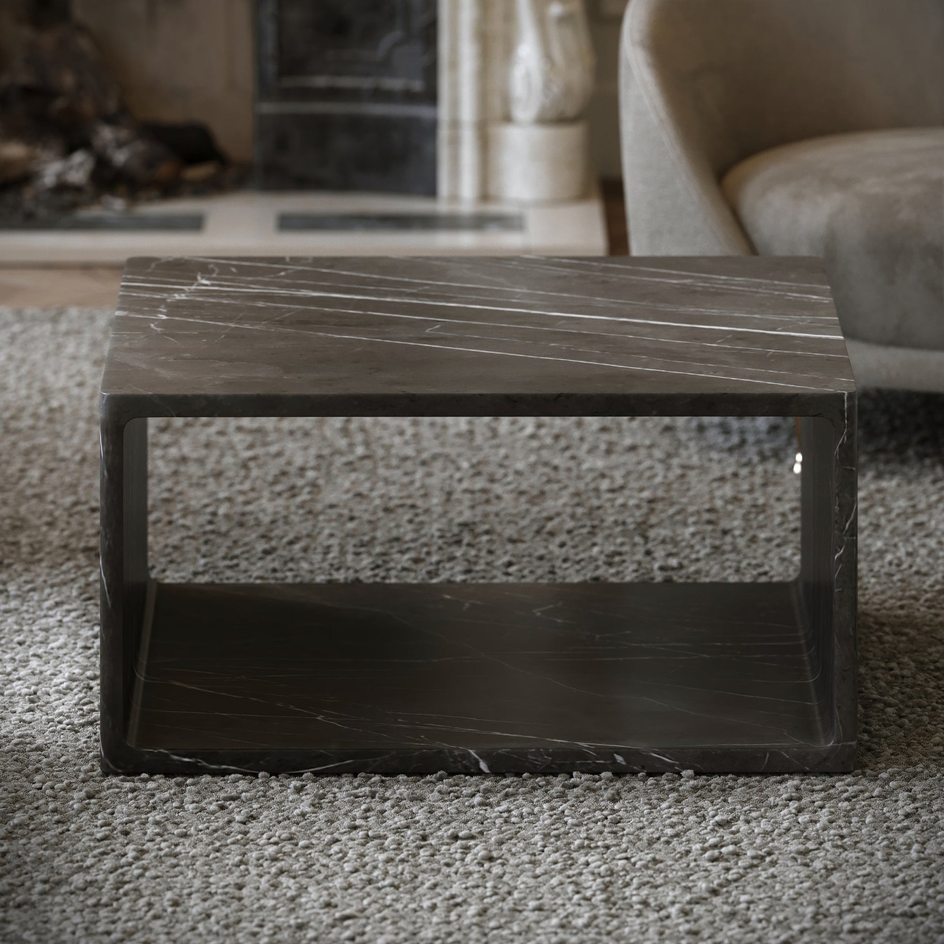 Azzurra Pietra Grey Marble Coffee Table 800mm