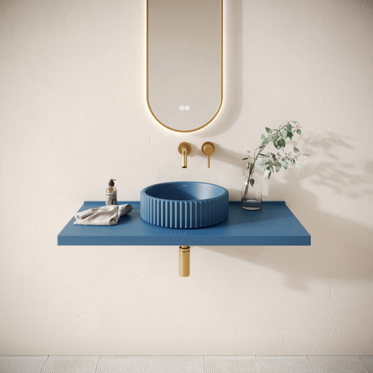 Bancone Azure Concrete Wall Mounted Countertop Shelf 1000mm