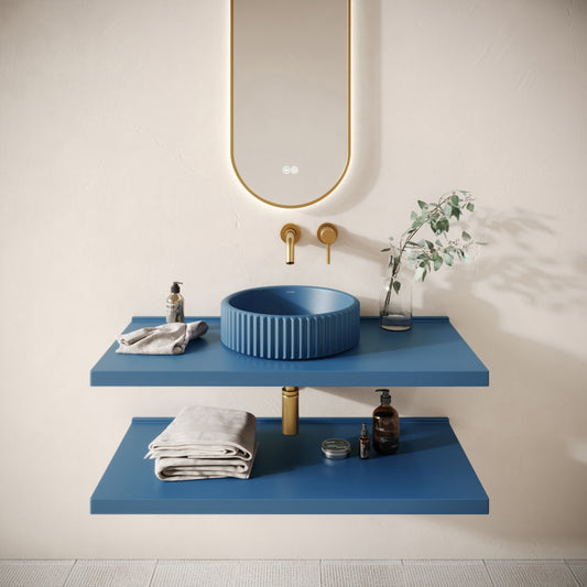 Bancone Azure Concrete Wall Mounted Countertop Shelf 1000mm