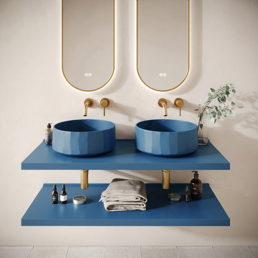 Bancone Azure Concrete Wall Mounted Countertop Shelf 1200mm