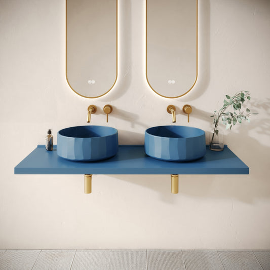 Bancone Azure Concrete Wall Mounted Countertop Shelf 1400mm