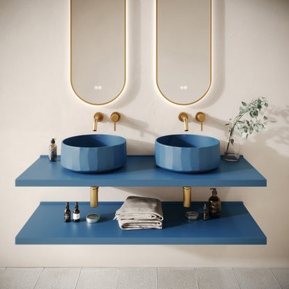 Bancone Azure Concrete Wall Mounted Countertop Shelf 1400mm