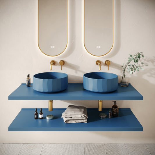 Bancone Azure Concrete Wall Mounted Countertop Shelf 1400mm