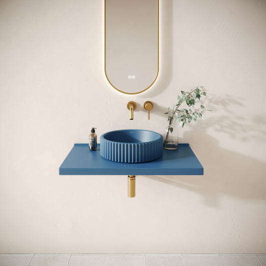 Bancone Azure Concrete Wall Mounted Countertop Shelf 800mm