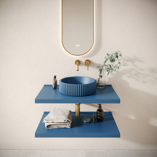 Bancone Azure Concrete Wall Mounted Countertop Shelf 800mm