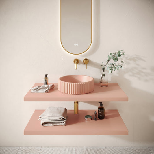 Bancone Blush Concrete Wall Mounted Countertop Shelf 1000mm