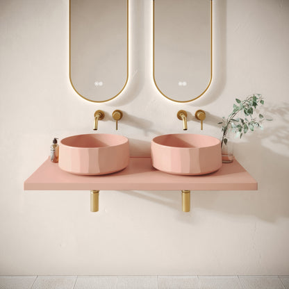 Bancone Blush Concrete Wall Mounted Countertop Shelf 1200mm