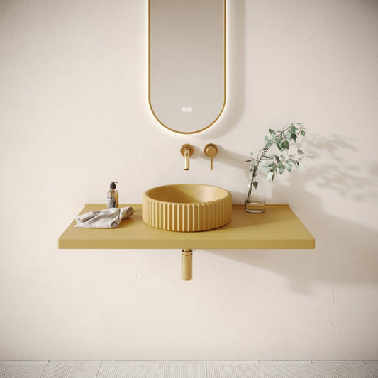 Bancone Saffron Concrete Wall Mounted Countertop Shelf 1000mm