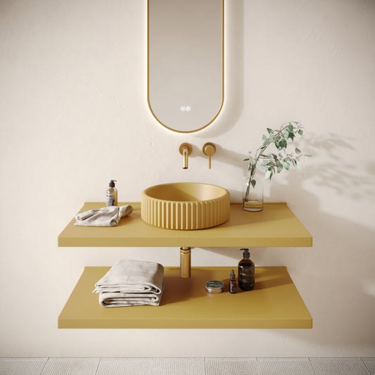 Bancone Saffron Concrete Wall Mounted Countertop Shelf 1000mm