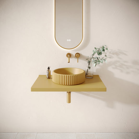 Bancone Saffron Concrete Wall Mounted Countertop Shelf 800mm