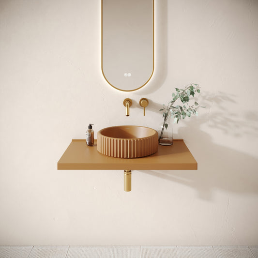 Bancone Sienna Concrete Wall Mounted Countertop Shelf 800mm