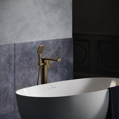 Baroque Aged Bronze Floorstanding Bath Shower Mixer Tap