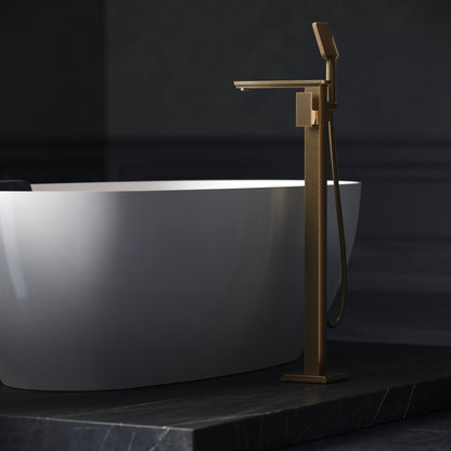 Baroque Aged Bronze Floorstanding Bath Shower Mixer Tap