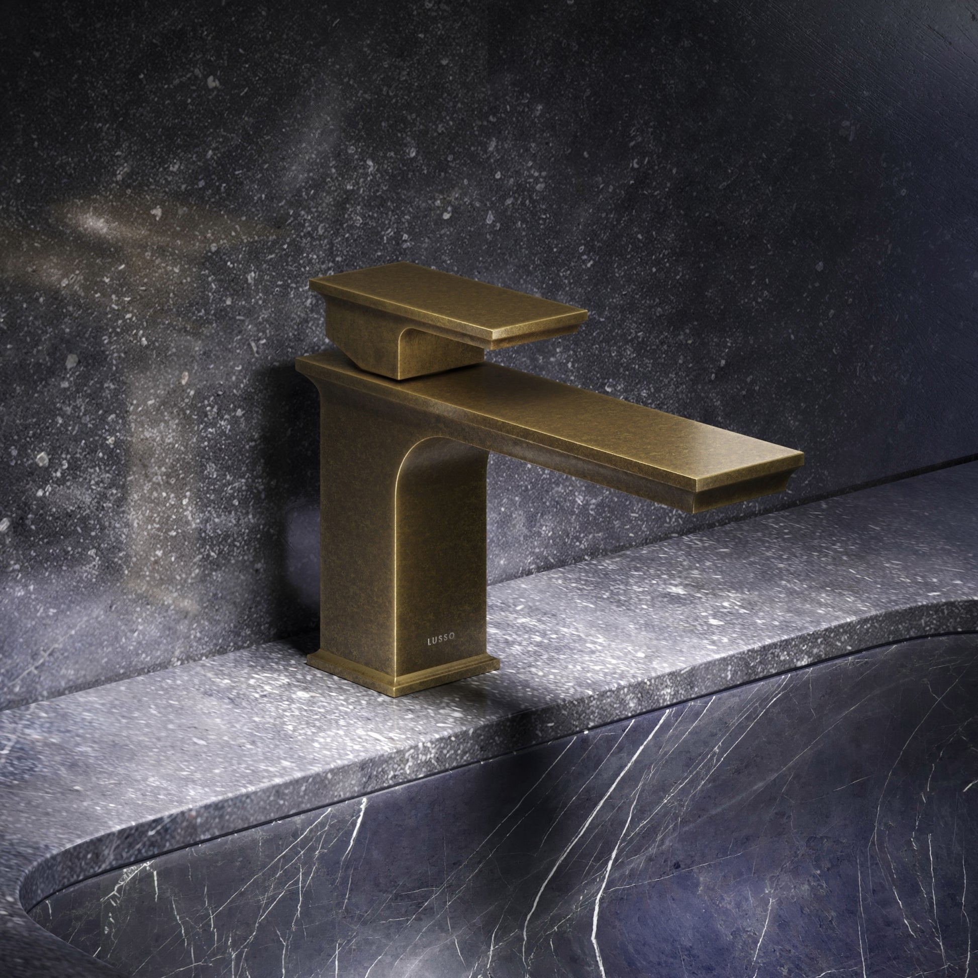 Baroque Aged Bronze Monobloc Basin Mixer Tap