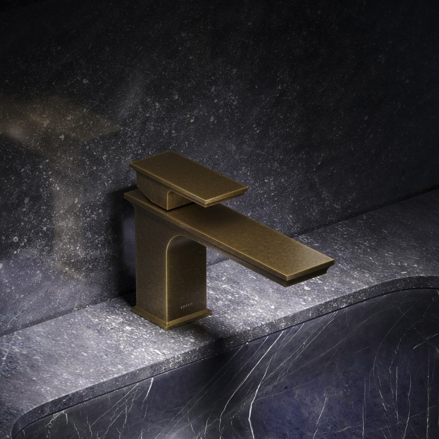 Baroque Aged Bronze Monobloc Basin Mixer Tap