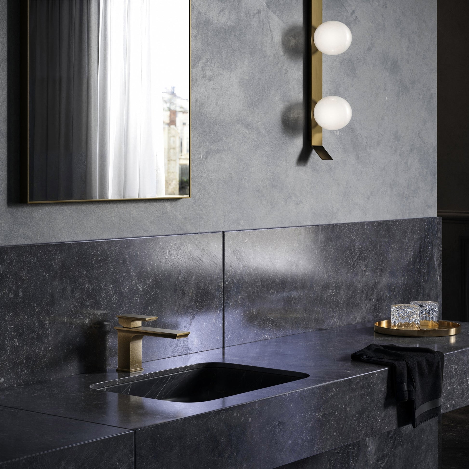 Baroque Aged Bronze Monobloc Basin Mixer Tap