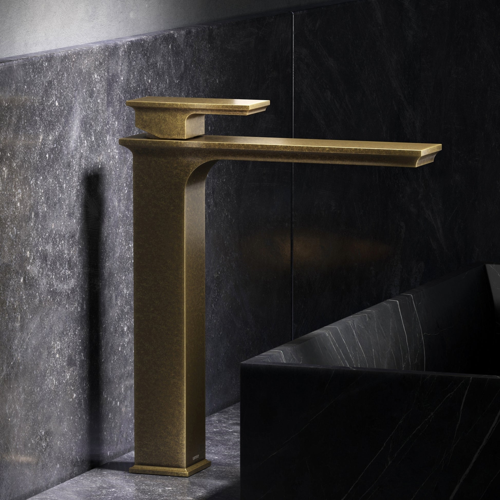 Baroque Aged Bronze Monobloc Tall Basin Mixer Tap