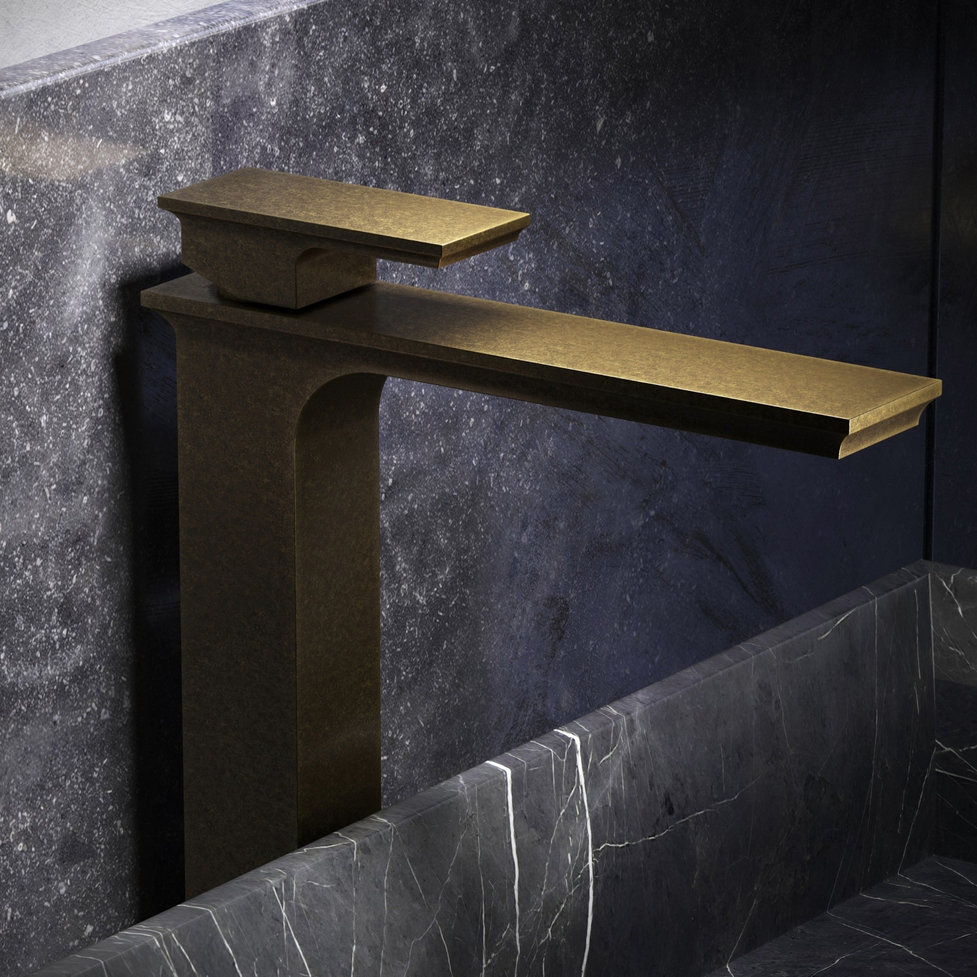 Baroque Aged Bronze Monobloc Tall Basin Mixer Tap