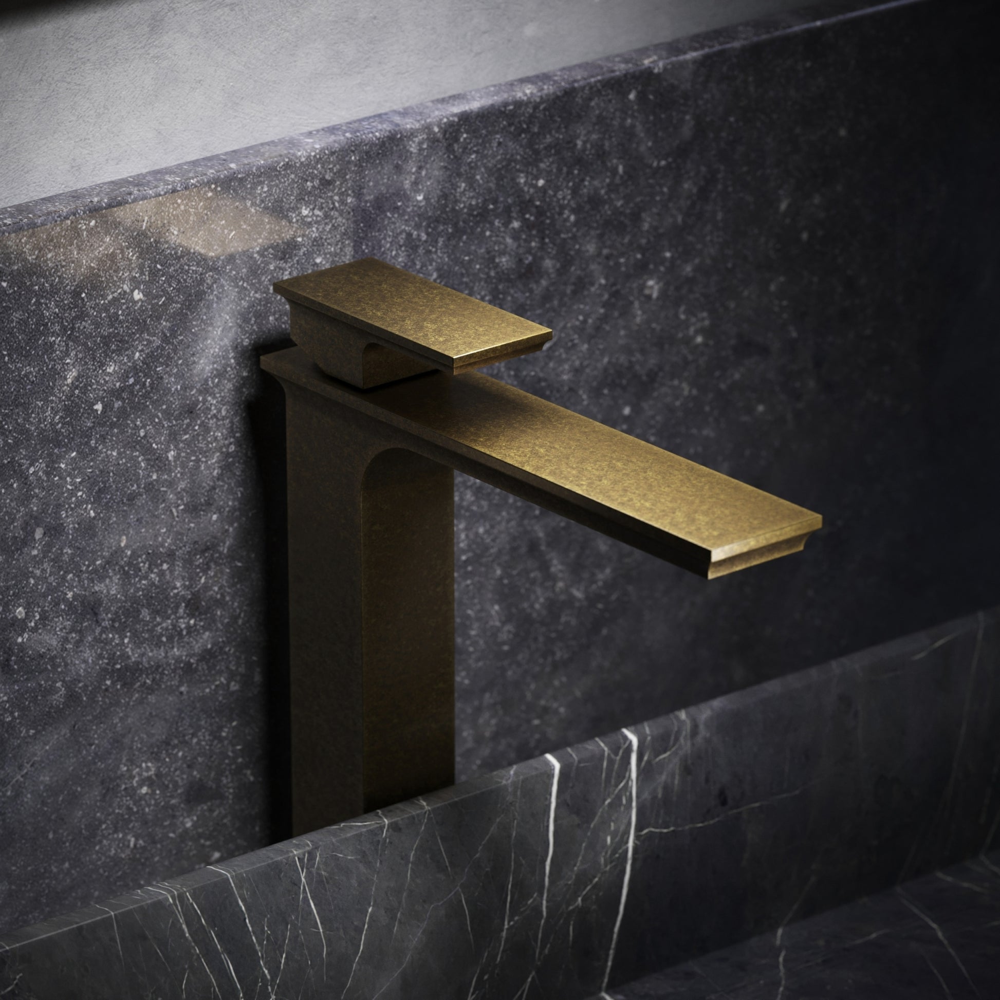 Baroque Aged Bronze Monobloc Tall Basin Mixer Tap