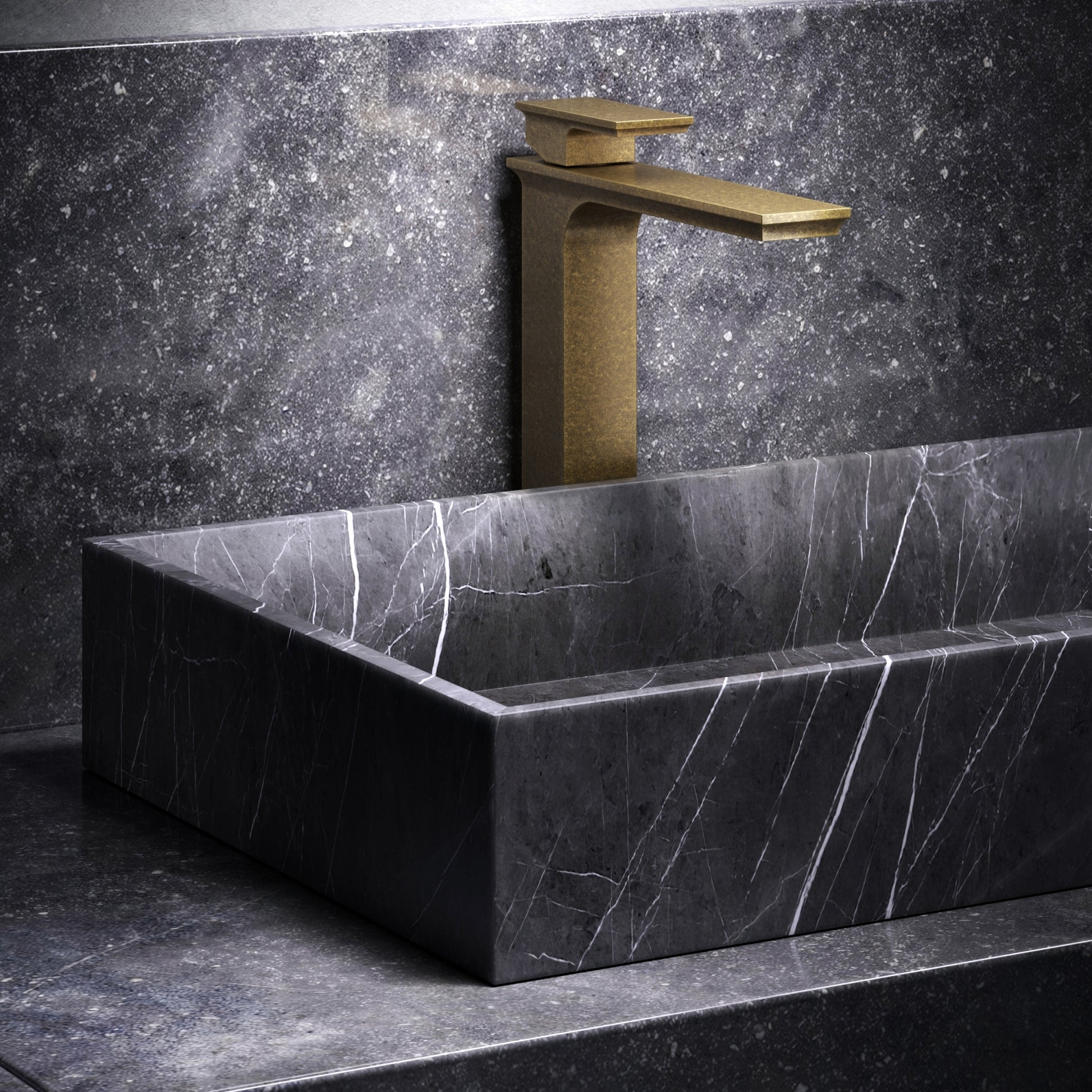 Baroque Aged Bronze Monobloc Tall Basin Mixer Tap