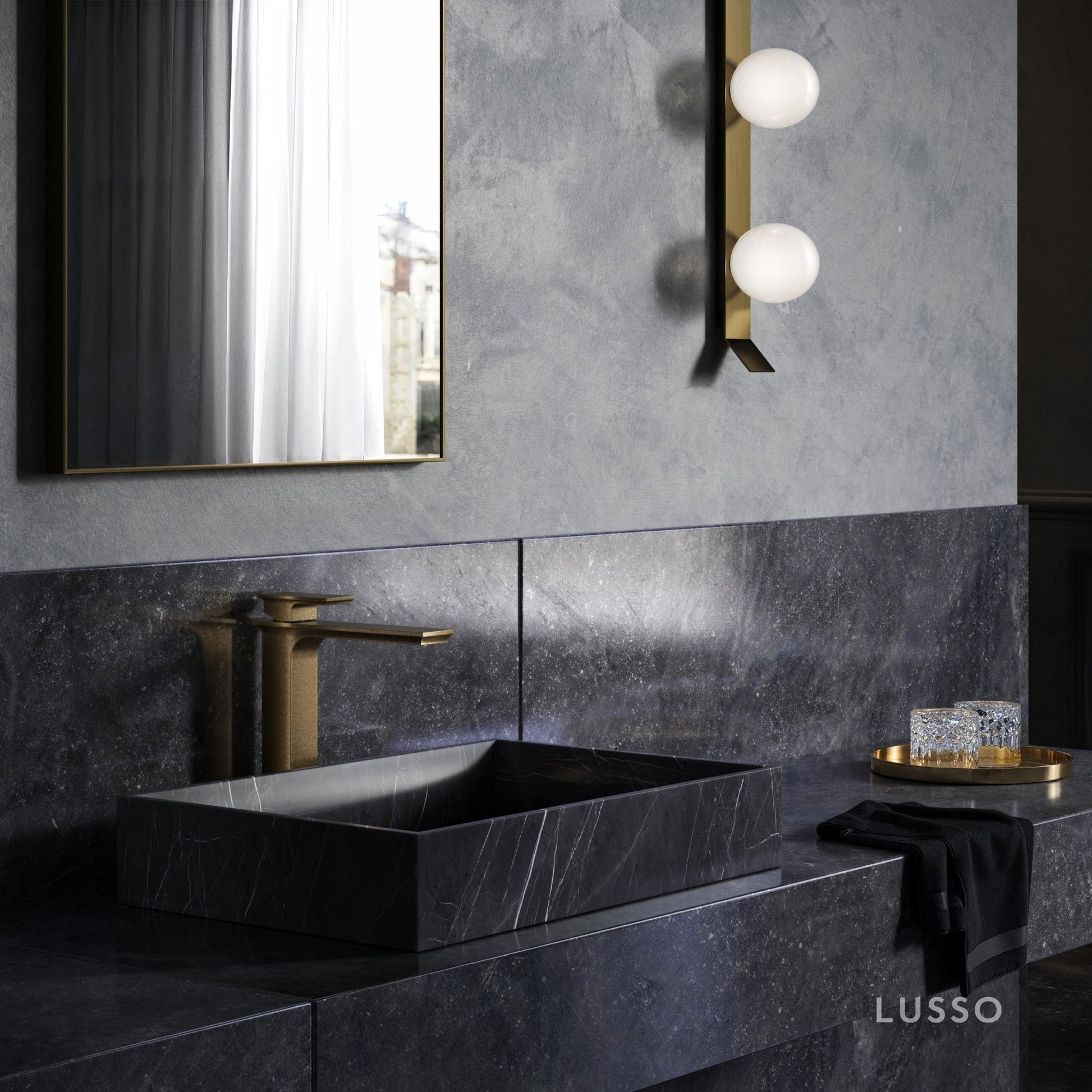 Baroque Aged Bronze Monobloc Tall Basin Mixer Tap