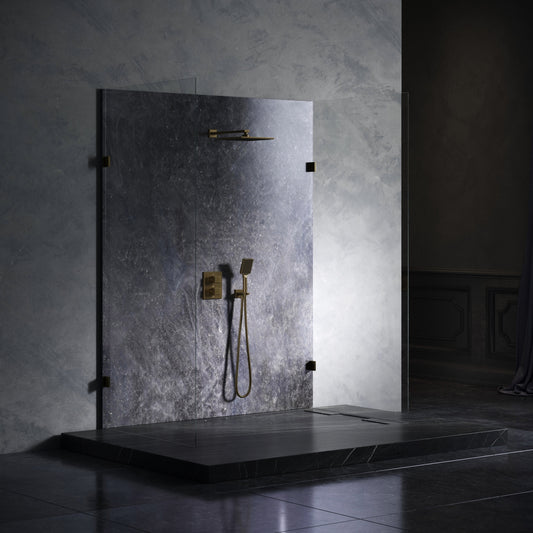 Baroque Aged Bronze Thermostatic Shower with Handheld