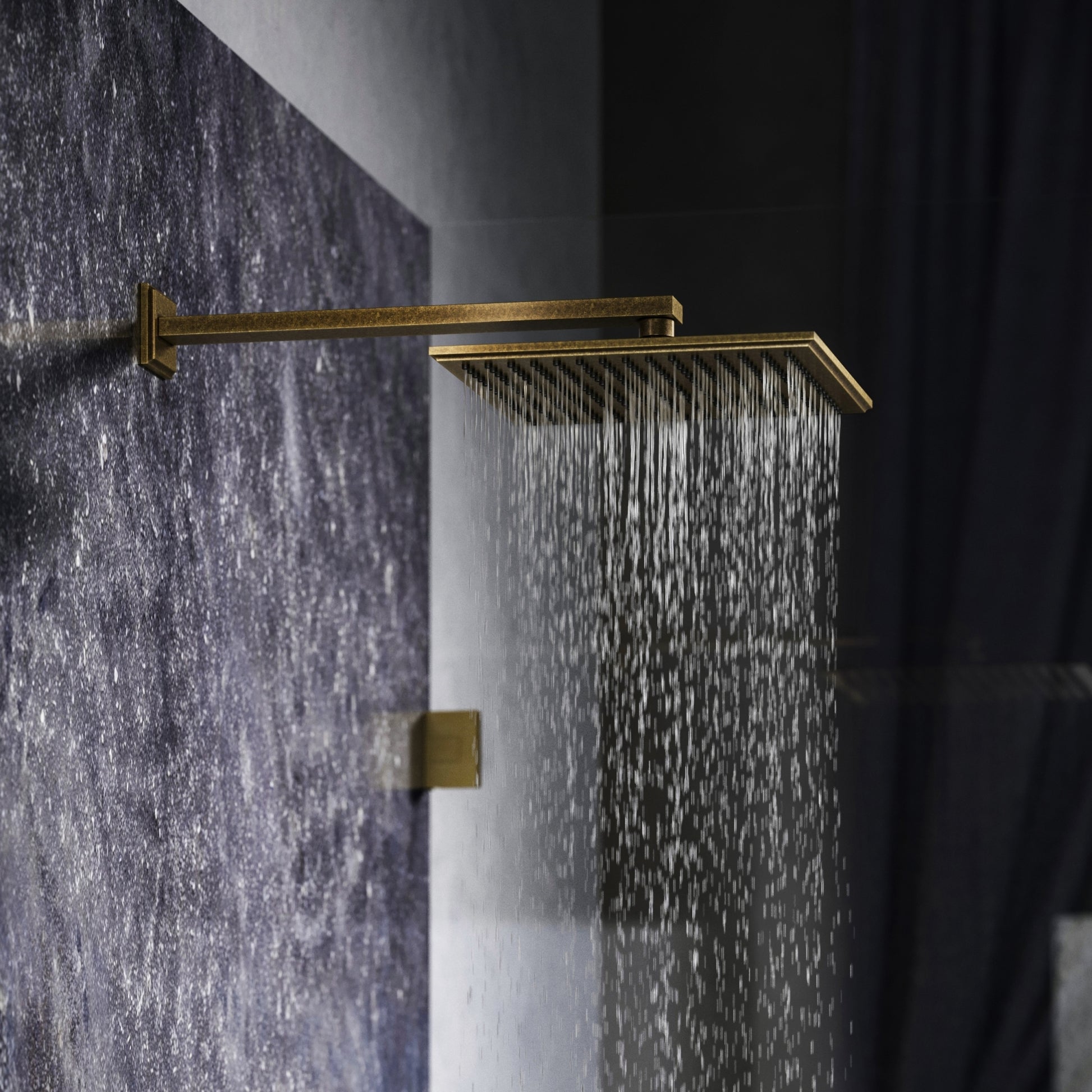 Baroque Aged Bronze Thermostatic Shower with Handheld